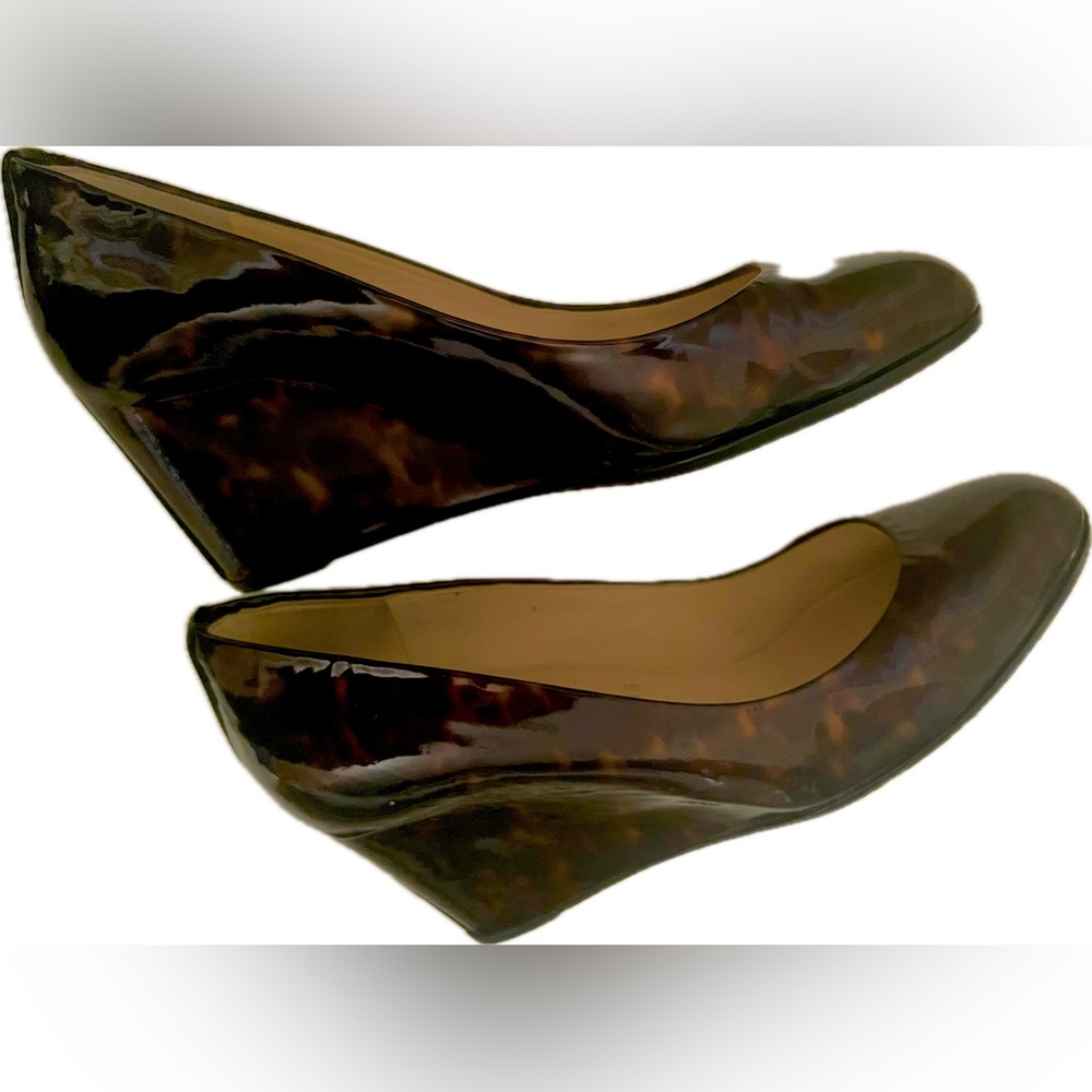 **Christian Louboutin chocolate patent leather wedges - Picture 5 of 7